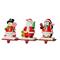 Glitzhome&#xAE; 7&#x22; Santa, Snowman &#x26; Penguin Stocking Holder Set